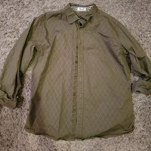 Mens Sz Medium Army Green w/ Muted all Over accent